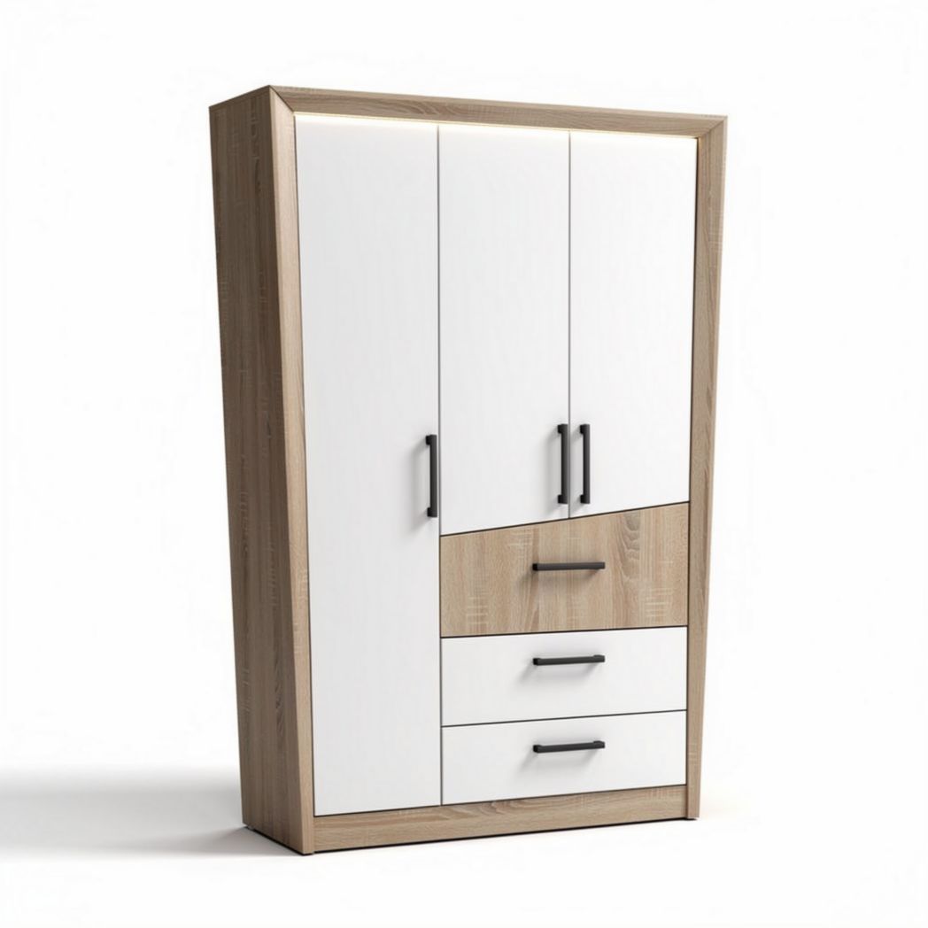Armoire de rangement pour chambre en panneau MDF - 180 x 90 x 40