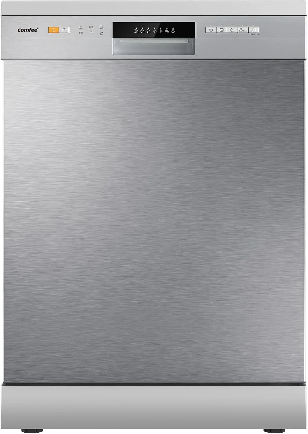 COMFEE' Lave-vaisselle 60cm 12 couverts, demi-charge, départ différé, inox