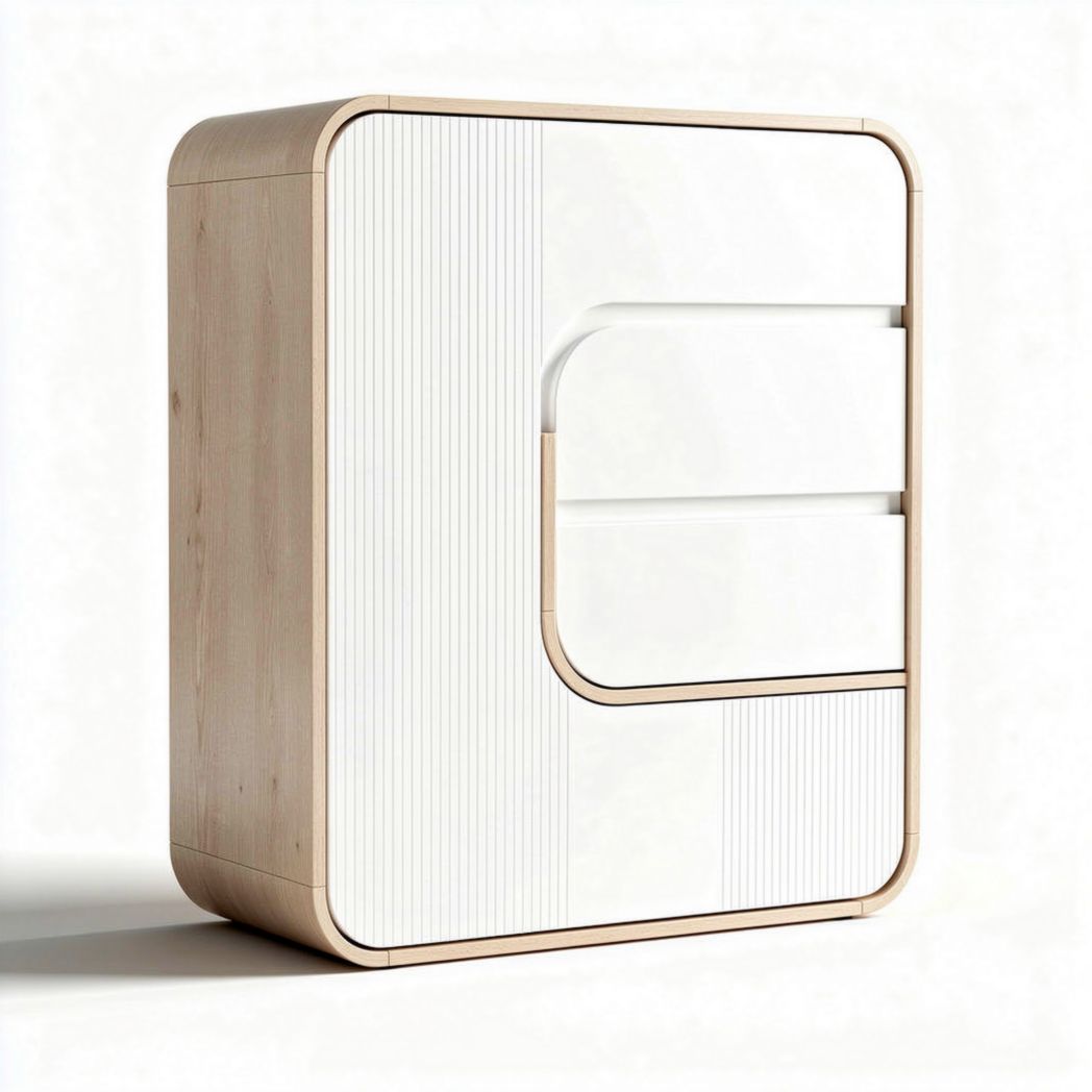 Meuble de rangement pour chambre en bois et MDF - 60 x 50 x 45