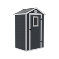 Habitat et Jardin - Texas resin garden shed - anchoring kit included - 1.34 m , - Anthracite(Anthracite/Blanc)