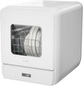 Mini lave-vaisselle de table, 6+1 Programmes de lavage, 5 Couverts et réservoir d'eau de 5L(Porte en Verre - 5 Couverts (6+1 Programmes))