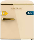Mini Frigo Bolero CoolMarket TT Origin 45 Beige E. Réfrigérateur Hauteur 55cm et Largeur 44,7cm, Classe Énergétique E, Bac à Glace et Poignée Chromée, Beige(Rouge)