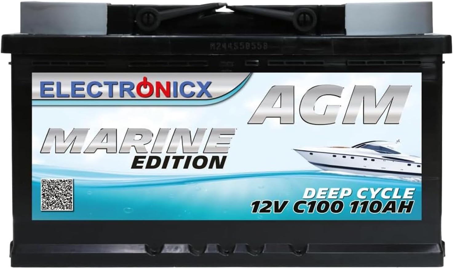 Batterie AGM 100Ah 12V Décharge Profonde Sans Entretien Étanche – Accumulateur Idéal pour Panneaux Solaires, Camping-Car, Voiture, Bateau, Fourgon Aménagé, Systèmes Photovoltaïques, Énergie Solaire,(80AH)