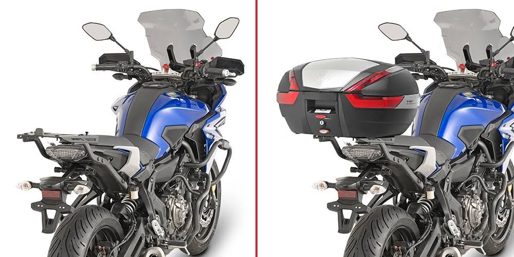 Givi Support top Case Monokey ou Monolock Yamaha MT 07 Tracer(Bleu/Noir/Argent)