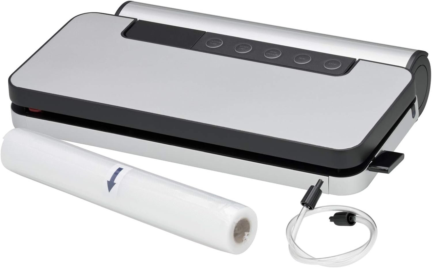 WMF Lono Machine Sous Vide 5 Programmes Compartiment de Rangement Intégrés et Cutter Haute Performance Aspiration 10-12 L Soude-Sac Inclus Rouleau + 5 Sacs 90 W 0419070011(Machine à emballer sous vide)