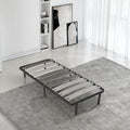 SAMPUR - Morpholattes bed base | 90 x 190 cm | 7 legs included | Grey | 25 cm high | epoxy lacquered metal frame | Extra wide slats | 5 support zones(160 x 200)