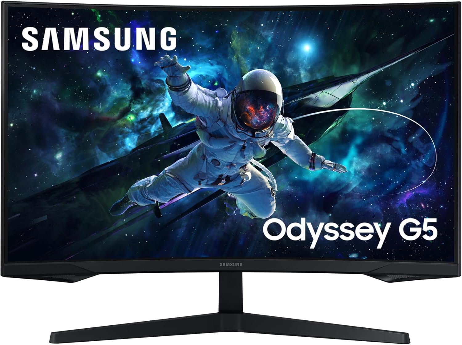 Samsung Ecran PC Odyssey G55C 32’’, 165Hz , 1ms, Dalle VA Incurvée 1000R, QHD : 2560x1440, 2500:1,HDR10, AMD FreeSync, Auto Source Switch +, Pied Ajustable, DisplayPort, HDMI(Noir)