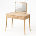 Coiffeuse en bois de chêne avec miroir(Naturel)