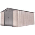 x-metal Abri de jardin métal 11m² WoodTouch(Gris/Bois)