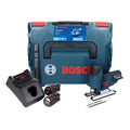 Bosch GST 12V-70 Scie sauteuse sans fil 12V ( 06015A1005 ) + Coffret de transport L-Boxx + 2x Batteries 3,0 Ah + Chargeur rapide(défaut)