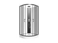 Cabine Douche Quart - Blanc/Noir(Blanc/Noir)
