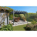 Louvered Pergola Bahia 3x3m Grey Anthracite Canvas Roof(Gris Anthracite)