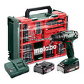 Metabo BS 18 Set Perceuse-visseuse sans fil 18 V 48 Nm ( 602207710 ) + 2x batterie 2,0 Ah + chargeur + 74 pces atelier mobile + coffret(défaut)