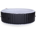 Habitat et Jardin - Inflatable Spa Saint Tropez PVC - 6 Seater - Black(Noir/Blanc)